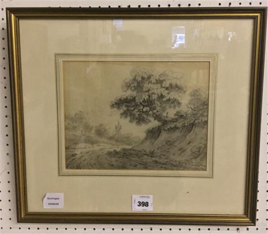 Anthony Thomas Devis, A tree beside a country track